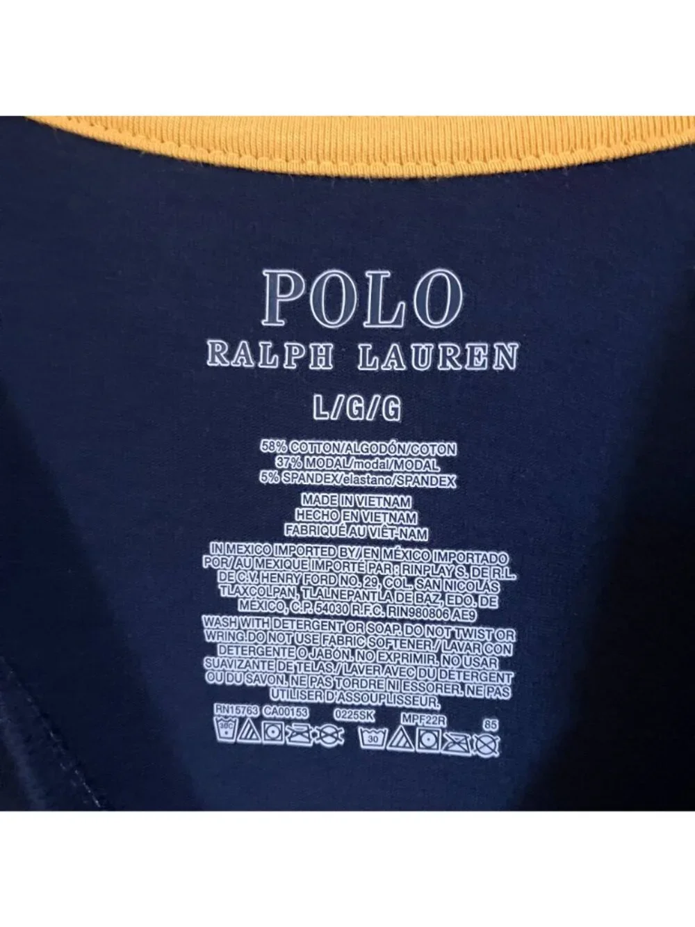 Polo Ralph Lauren Mens Polo Logo Long Sleeve Crew T-Shirt Size Large Blue AN NWT